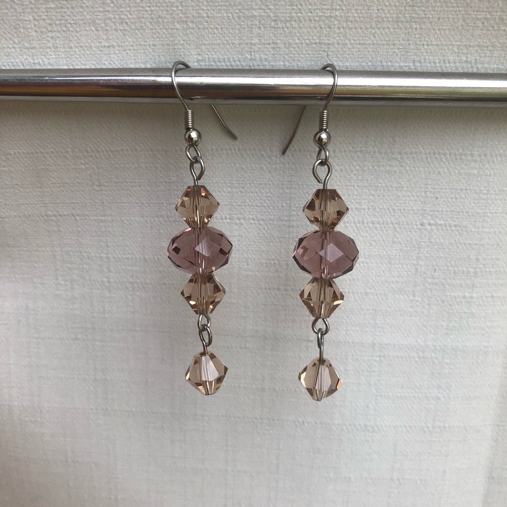 Dangling crystal earrings